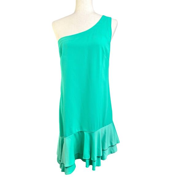 Trina Turk Women's Size 6 Lunaria One Shoulder Asymmetrical Dress Cabana Teal - Picture 5 of 14